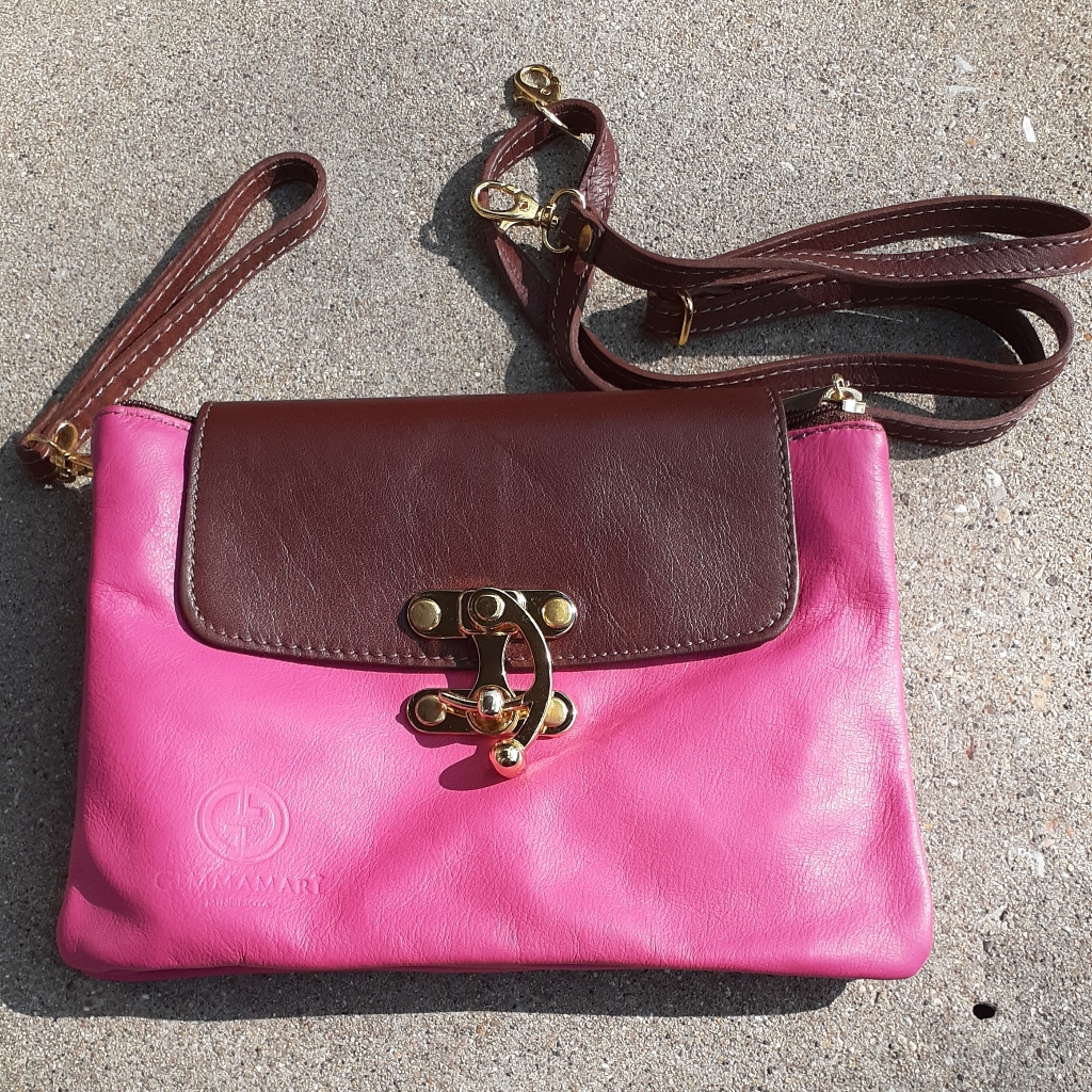 Rare Italian Artisan Made Leather Wristlet